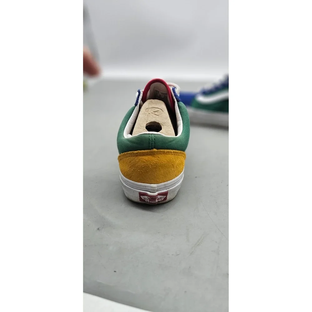 Vans Old Skool Yacht Club Blue Green Yellow Red Sneakers Men 6 Women 7.5